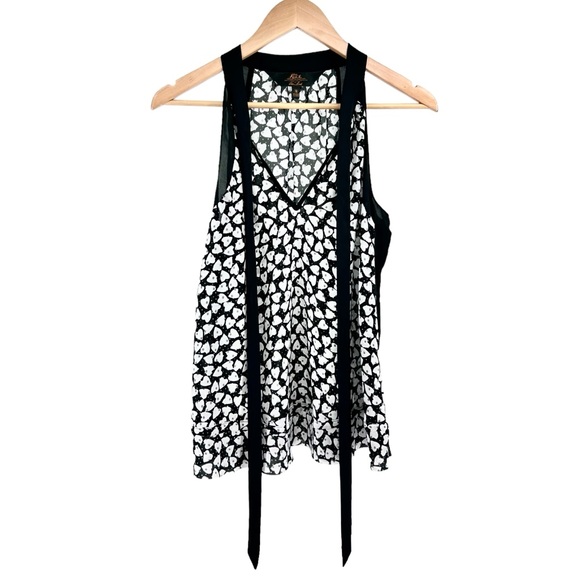 Disney Alice Through Looking Glass Colleen Atwood Top Sz Med Tie Neck Hearts - Picture 4 of 16